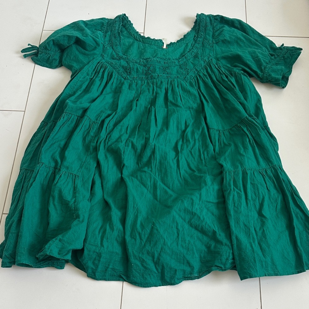 Free People Teal Bohemian Dress M women’s
